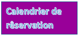 Calendrier de rêservation Booking calender
